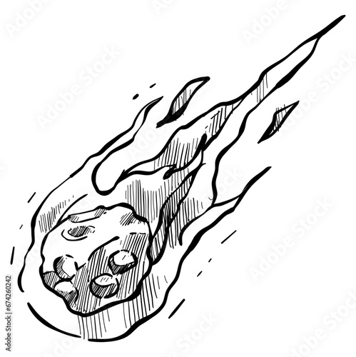 Comet handdrawn illustration