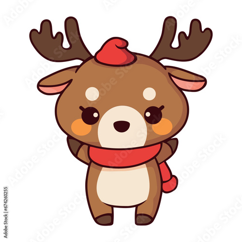 christmas reindeer with cap