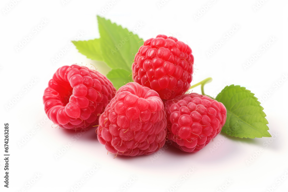 raspberry fruit isolated on white background raspberry fruit isolated on white background