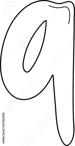 doodle alphabet lowercase q