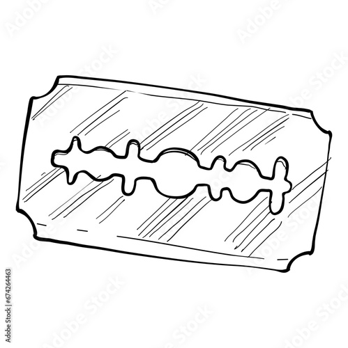 razor blade handdrawn illustration