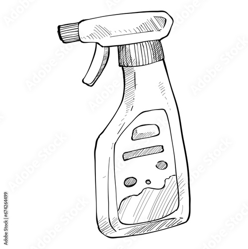 clothing freshener laundry handdrawn illustration