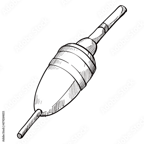 fishing float handdrawn illustration