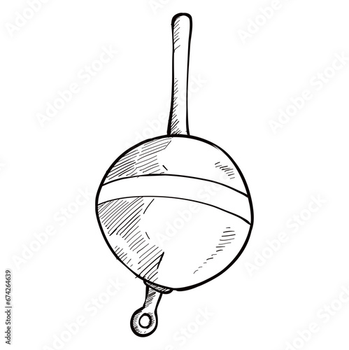 fishing float handdrawn illustration