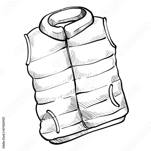 winter jacket handdrawn illustration
