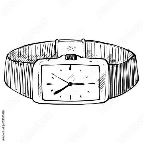 wristwatch handdrawn illustration