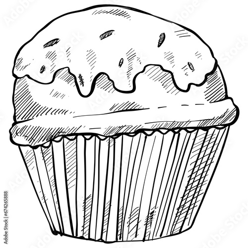 cupcake handdrawn illustration