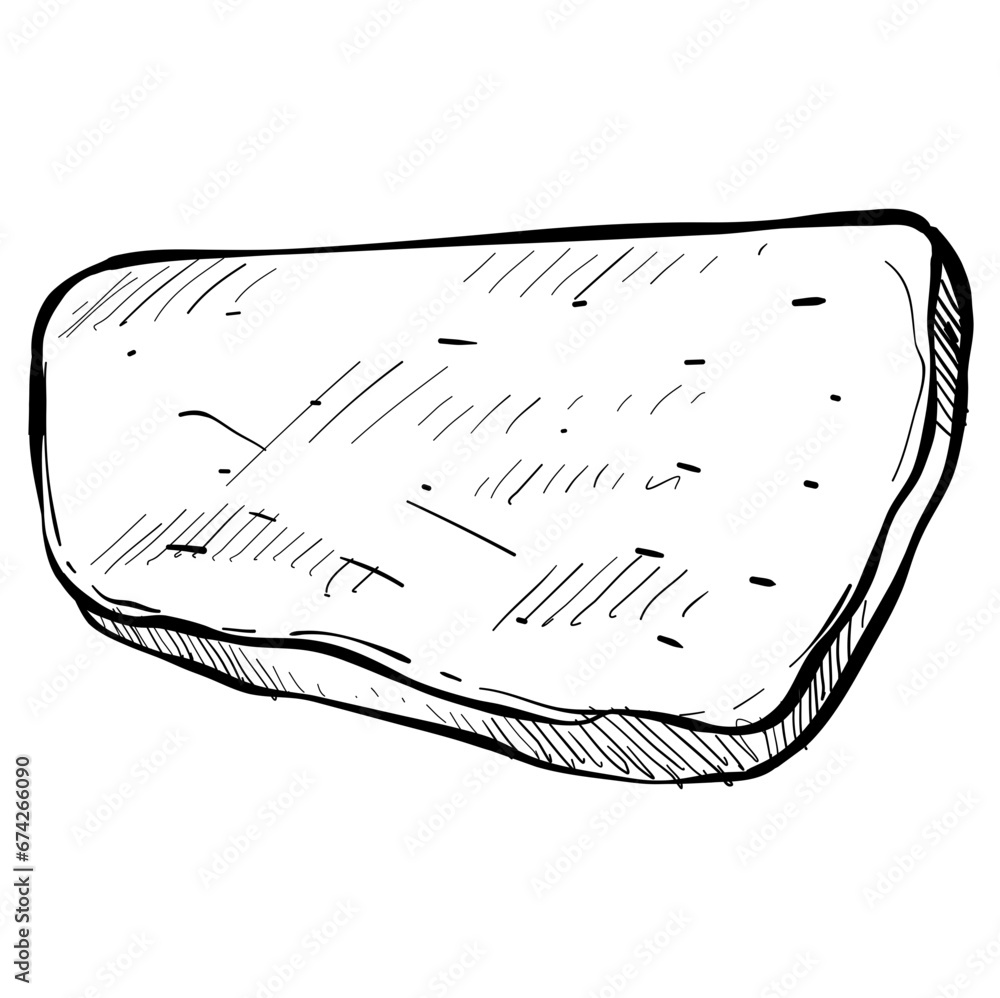 Fototapeta premium chicken meat handdrawn illustration