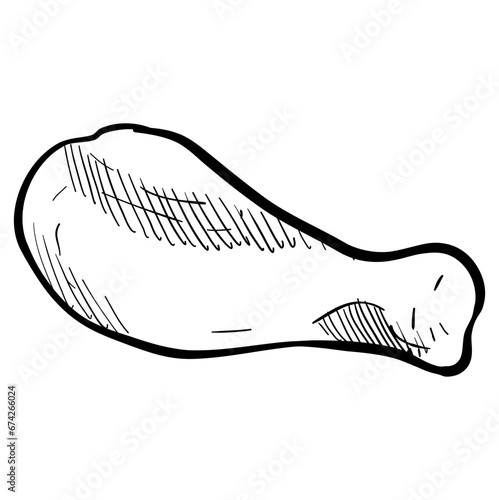 chicken thighs handdrawn illustration