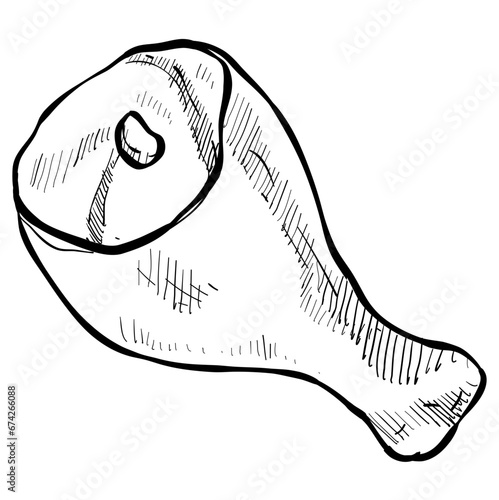 chicken thighs handdrawn illustration