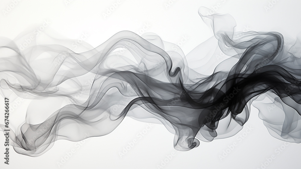 black smoke isloated on white background black smoke isloated on white background