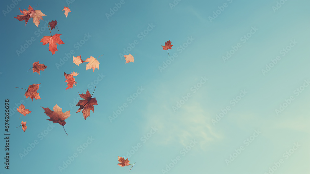 falling dry leaves blurred abstract cold autumn background with copy space to insert falling dry leaves blurred abstract cold autumn background with copy space to insert