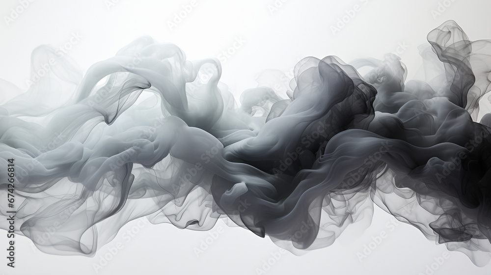 black smoke isloated on white background black smoke isloated on white background