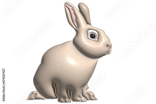 rabbit on a white background