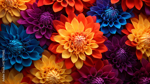 Colorful and fresh flower background © Asep
