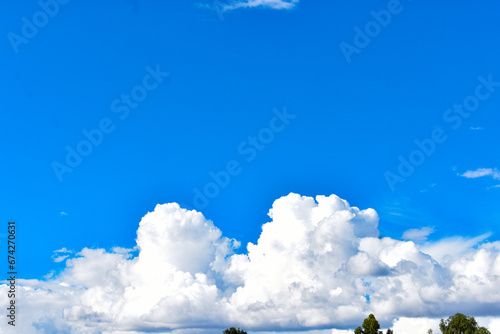 blue sky and clouds