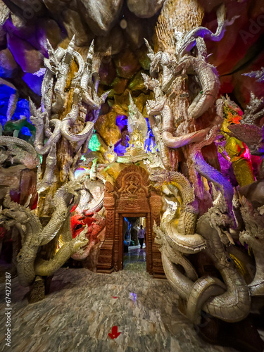 Wat Maneewong or Maniwong temple in Nakhon Nayok, Thailand photo