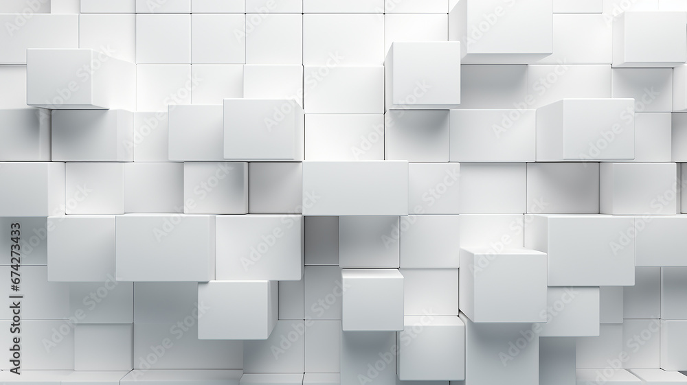 abstract background, wall of white 3d volumetric cubes, futuristic texture abstract background, wall of white 3d volumetric cubes, futuristic texture