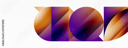 Serene gradient template. Circles and triangles mingle in minimalist perfection. Gentle fusion of forms and hues creates balanced yet captivating backdrop, embodying modern sophistication