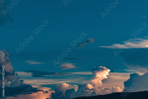 clouds in the blue sky