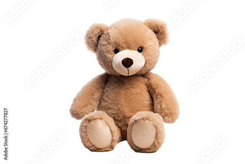 Cute Teddy Bear Standing isolated on white background