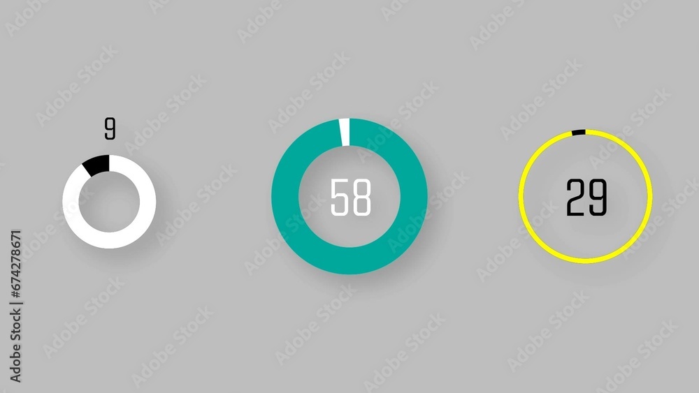 Circular Percentage Infographic with 3 Styles Stock Template Adobe Stock