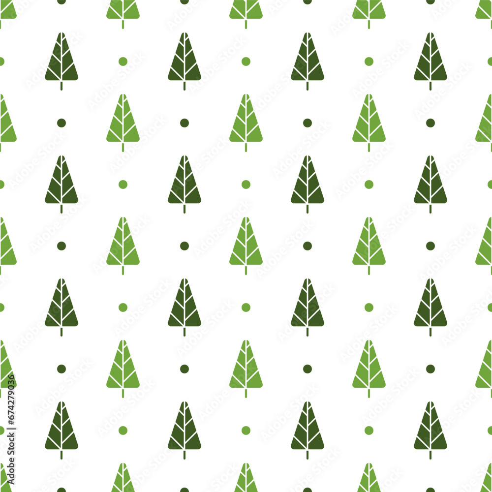 Obraz premium Pine Tree seamless pattern background.