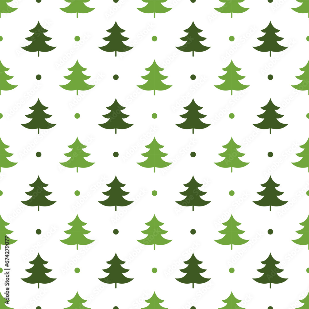 Obraz premium Pine Tree seamless pattern background.