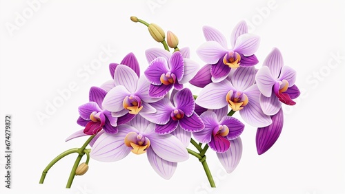 Colorful flowers floral Clipart  high quality resolution  beautiful flowers white background  AI generated images  jpg illustration.   