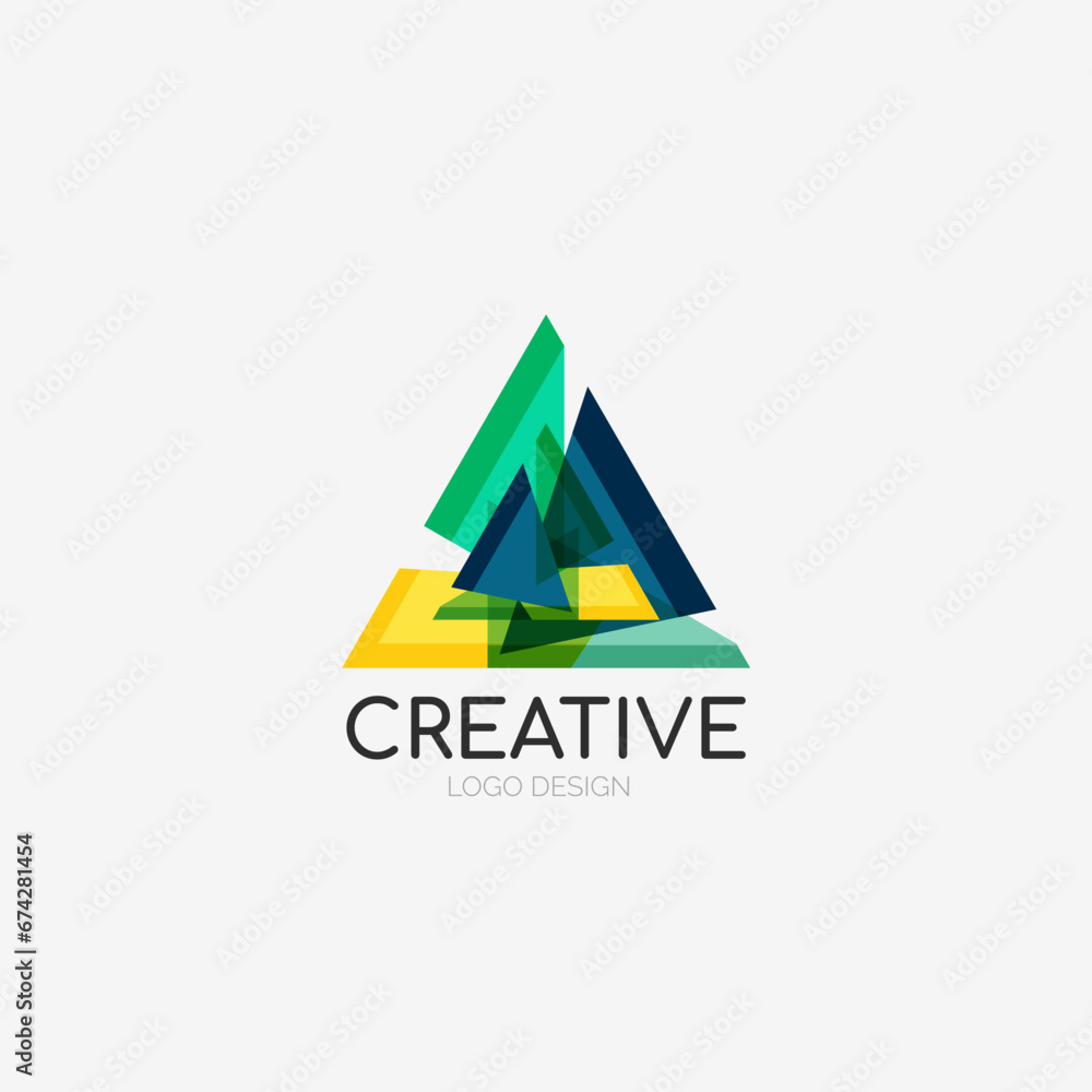 Triangle abstract logo, business emblem icon Triangle abstract logo, business emblem icon