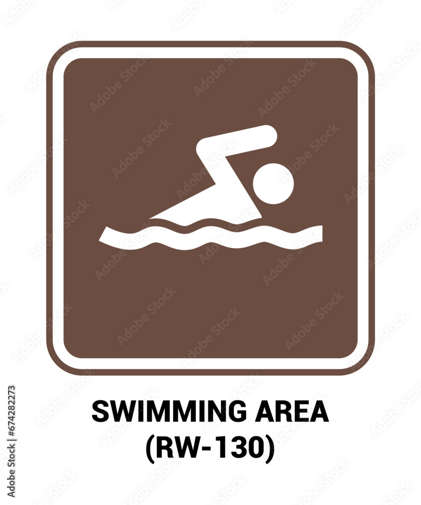 swimming area vector sign, Motorist Services and Recreation Signs swimming area vector sign, Motorist Services and Recreation Signs