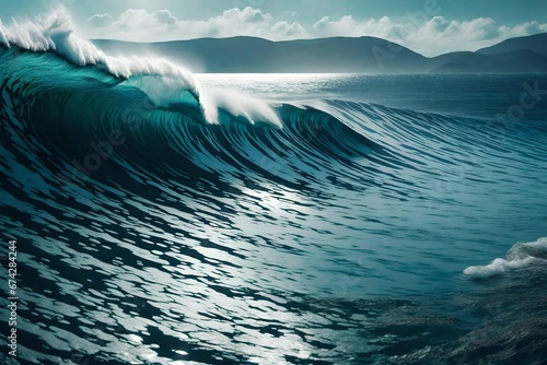 Water Waves in Ocean Generated By AI Technology