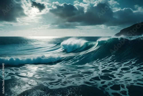 Water Waves in Ocean Generated By AI Technology