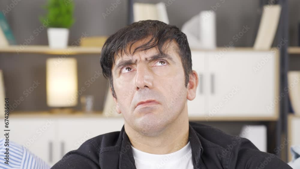 Sick man with psychological illness. Sick man with psychological illness.