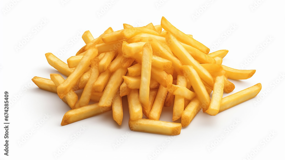 french fries isolated on a white background. french fries isolated on a white background.