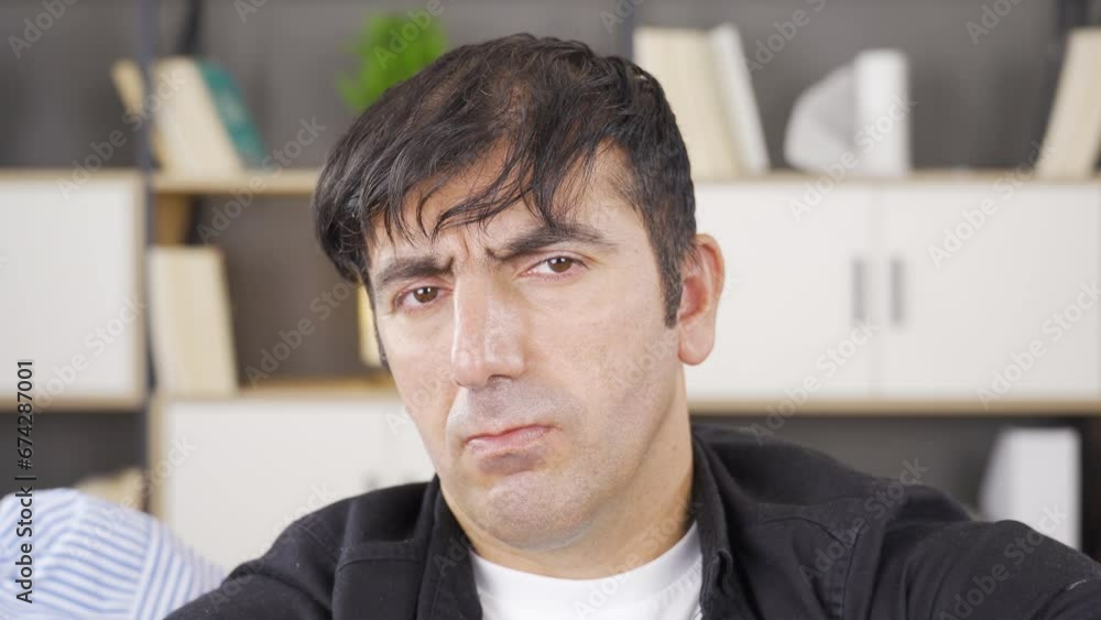 Man with hair loss problem, negative. Man with hair loss problem, negative.