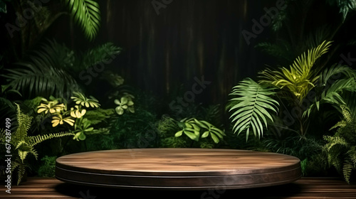 tropical garden table