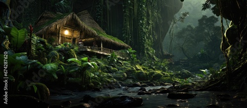 A jungle hut