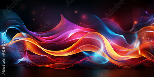 Vibrant color and particle-infused wallpaper, perfect for captivating visual storytelling on Adobe Stock Image. This dynamic wallpaper combines vivid hues with mesmerizing particles, offering versatil