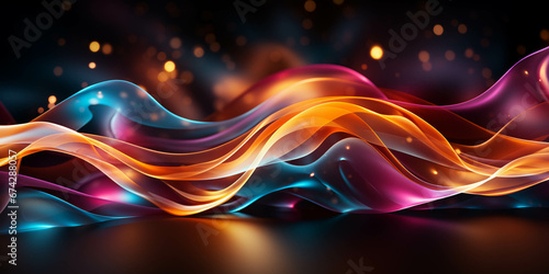 Vibrant color and particle-infused wallpaper, perfect for captivating visual storytelling on Adobe Stock Image. This dynamic wallpaper combines vivid hues with mesmerizing particles, offering versatil