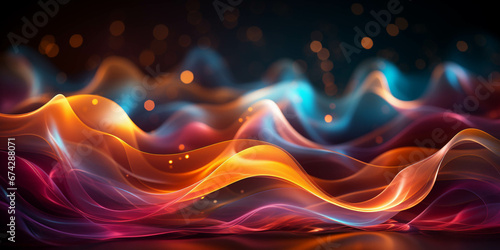 Vibrant color and particle-infused wallpaper, perfect for captivating visual storytelling on Adobe Stock Image. This dynamic wallpaper combines vivid hues with mesmerizing particles, offering versatil