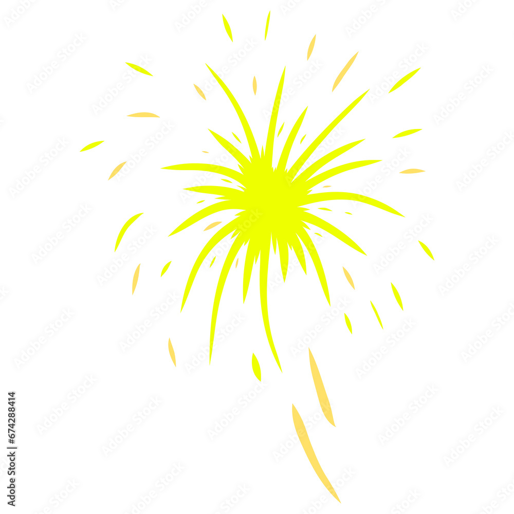 Fototapeta premium Fireworks drawing png