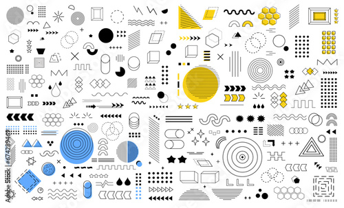 Abstract element collection. geometric vector illustration