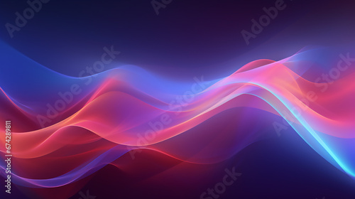 horizontal colorful abstract wave background with dark salmon, Vector 3D abstract background with paper cut shapes. Colorful carving art. Paper craft landscape with gradient fade colors.