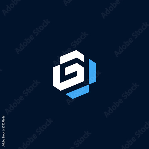 GL Abstract initial monogram letter alphabet logo design