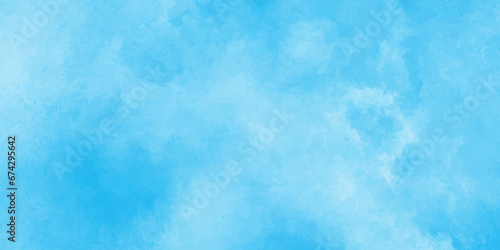 Blue texture painted paper with light color, Bright blue cloudy watercolor paper texture,Cloudy watercolor shades shinny and fresh blue sky background, Beautiful and cloudy blue paper texture,
