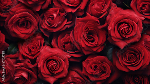 red roses background for decoration
