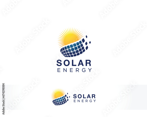 natural renewable energy solar panel logo design (ID: 674298084)