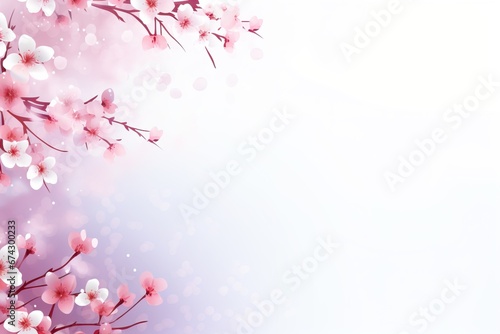 Elegant Pink Blossoms on a Transparent Overlay Background