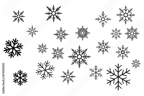 hand drawn christmas element collection vector